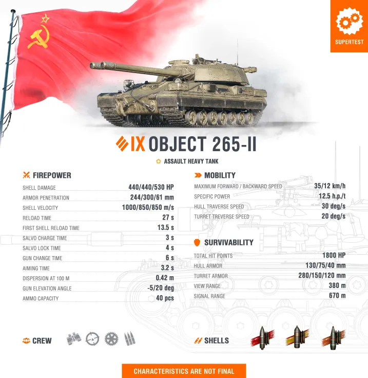 WoT Supertest: Object 265-II - The Armored Patrol